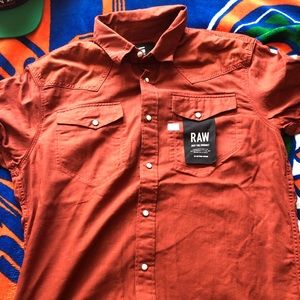 Men’s collars button up shortsleeve shirt